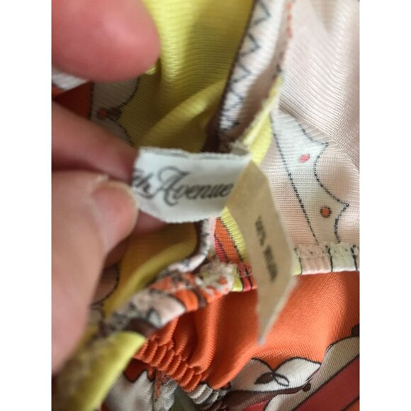 Vtg Emilio Pucci For Formfit Rogers Pantie's Saks Fifth Avenue Orange Abstract - Picture 7 of 7